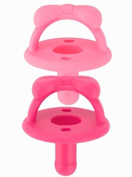 Itzy Ritzy (США) Детские пустышки силиконовые для девочек Розовая/Светло розовая